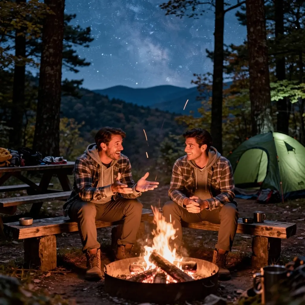 Группа туристов, наблюдающих за дикой природой, с биноклями и фотоаппаратами на тропе.